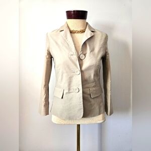 Teenflo Beige Linen Jacket. Size 4